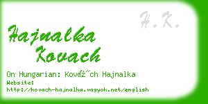 hajnalka kovach business card